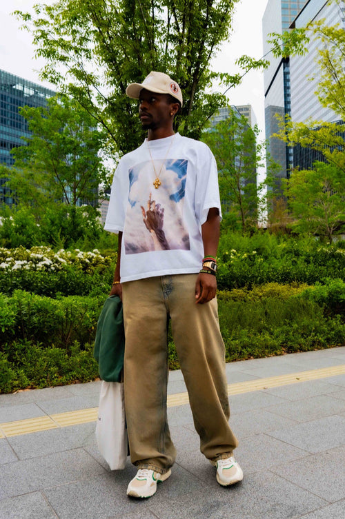 "Animated Touch" Graphic Tee – White